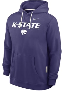 Nike K-State Wildcats Mens Purple 0 Sideline Pullover Long Sleeve Hoodie