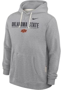 Nike Oklahoma State Cowboys Mens Ash 0 Sideline Pullover Long Sleeve Hoodie