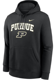 Nike Purdue Boilermakers Mens Black 0 Twill Club Long Sleeve Hoodie