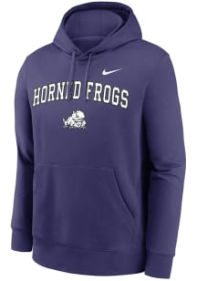 Nike TCU Horned Frogs Mens Purple 0 Twill Club Long Sleeve Hoodie
