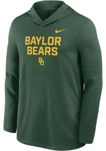 Nike Baylor Bears Mens Green Sideline Lightweight Long Sleeve Lightweight Hoodie