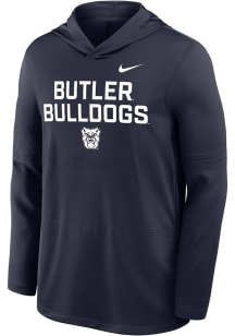Nike Butler Bulldogs Mens Navy Blue Sideline Lightweight Long Sleeve Lightweight Hoodie