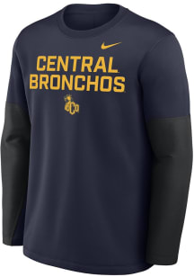 Nike Central Oklahoma Bronchos Mens Navy Blue 0 Sideline Coach Hood