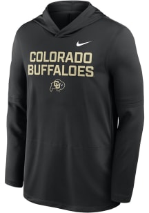 Nike Colorado Buffaloes Mens Black Sideline Lightweight Long Sleeve Lightweight Hoodie