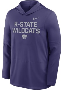 Nike K-State Wildcats Mens Purple 0 Sideline Lightweight Long Sleeve Lightweight Hoodie