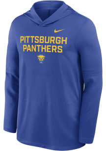 Nike Pitt Panthers Mens Blue Sideline Lightweight Long Sleeve Lightweight Hoodie