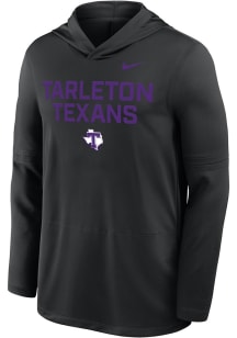 Nike Tarleton State Texans Mens Black 0 Sideline Lightweight Long Sleeve Lightweight Hoodie