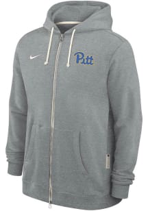 Nike Pitt Panthers Mens Grey 0 Sideline Long Sleeve Full Zip Jacket