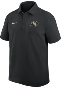 Nike Colorado Buffaloes Mens Black 0 Sideline Woven Short Sleeve Polo