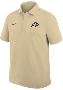 Nike Colorado Buffaloes Mens Gold 0 Sideline Woven Short Sleeve Polo