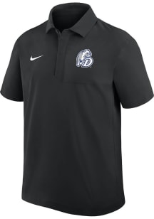 Nike Drake Bulldogs Mens Black 0 Sideline Woven Short Sleeve Polo