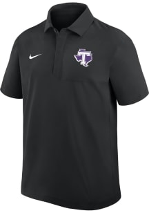 Nike Tarleton State Texans Mens Black 0 Sideline Woven Short Sleeve Polo