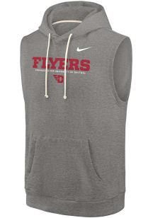 Nike Dayton Flyers Grey 0 Sideline Fleece Short Sleeve Hoods