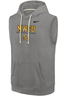 Nike Missouri Western Griffons Grey 0 Sideline Fleece Short Sleeve Hoods
