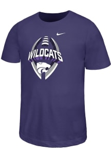 Nike K-State Wildcats Youth Purple B Team Football Legend Short Sleeve T-Shirt