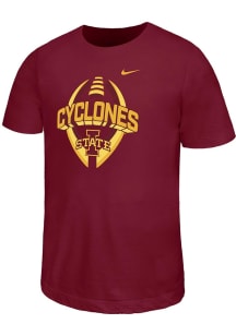 Nike Iowa State Cyclones Youth Cardinal B Team Football Legend Short Sleeve T-Shirt