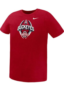 Nike Ohio State Buckeyes Boys Red Football Legend Short Sleeve T-Shirt
