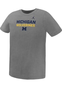 Nike Michigan Wolverines Boys Grey Legend Short Sleeve T-Shirt