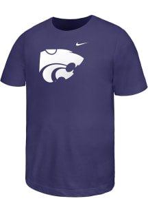 Nike K-State Wildcats Youth Purple Primary Logo Short Sleeve T-Shirt