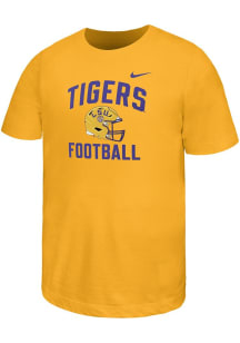 Nike LSU Tigers Youth Gold Football Short Sleeve T-Shirt