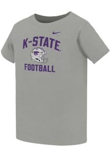 Nike K-State Wildcats Toddler Grey Football Short Sleeve T-Shirt