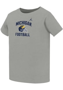 Nike Michigan Wolverines Toddler Grey Football Short Sleeve T-Shirt