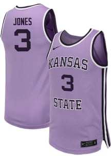 Cj Jones  Nike K-State Wildcats Lavender NIL Game Jersey