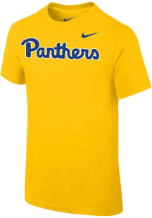 Nike Pitt Panthers Youth Gold Panthers Wordmark Short Sleeve T-Shirt