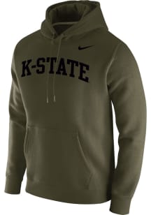 Nike K-State Wildcats Mens Olive Olive Long Sleeve Hoodie