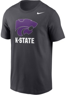 Nike K-State Wildcats Anthracite Dri-FIT Arch Mascot Short Sleeve T Shirt