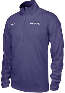Nike K-State Wildcats Mens Purple DriFit Training Long Sleeve Qtr Zip Pullover
