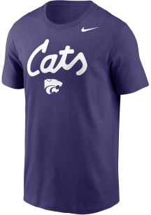 Nike K-State Wildcats Purple Dri-FIT Cats Script Short Sleeve T Shirt
