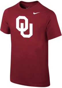 Nike Oklahoma Sooners Youth Cardinal Primary Logo Short Sleeve T-Shirt