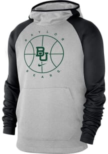 Nike Baylor Bears Mens Grey Spotlight Basketball Hood