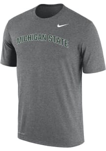 Nike Michigan State Spartans Grey Dri-FIT Arch Name Short Sleeve T Shirt
