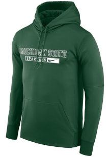 Nike Michigan State Spartans Mens Green Therma Hood