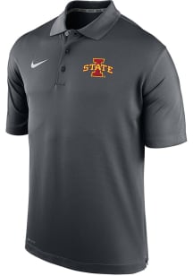 Nike Iowa State Cyclones Mens Anthracite Varsity Logo Short Sleeve Polo