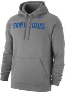 Nike Saint Louis Billikens Mens Grey Club Fleece Wordmark Long Sleeve Hoodie