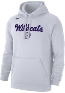 Nike K-State Wildcats Mens White Vintage Wildcats Club Fleece Long Sleeve Hoodie