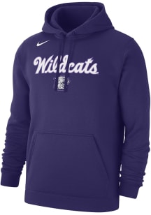 Nike K-State Wildcats Mens Purple 2019 Basketball Long Sleeve Hoodie