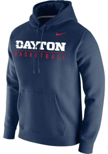 Nike Dayton Flyers Mens Navy Blue Club Fleece Long Sleeve Hoodie