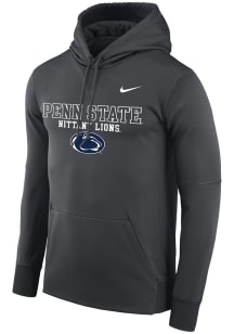 Nike Penn State Nittany Lions Mens Anthracite Therma Essential Hood