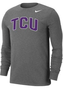 Nike TCU Horned Frogs Anthracite Dri-FIT Arch Name Long Sleeve T Shirt