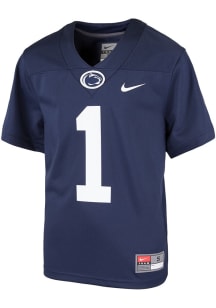 Nike Penn State Nittany Lions Boys Navy Blue Sideline Replica 21 No 1 Football Jersey