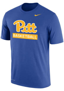 Nike Pitt Panthers Blue Basketball Logo Short Sleeve T Shirt