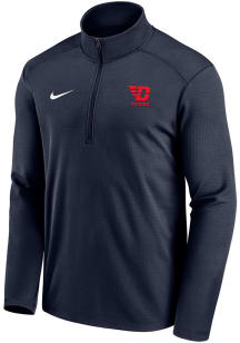 Nike Dayton Flyers Mens Navy Blue Pacer Long Sleeve Qtr Zip Pullover
