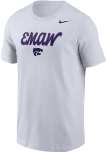 Nike K-State Wildcats White Emaw Short Sleeve T Shirt