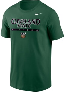 Nike Cleveland State Vikings Green Dri-FIT Flat Name Mascot Short Sleeve T Shirt