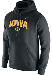 Nike Iowa Hawkeyes Mens Black Club Fleece Graphic Long Sleeve Hoodie