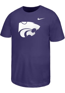 Nike K-State Wildcats Youth Purple Primary Logo Sideline Short Sleeve T-Shirt